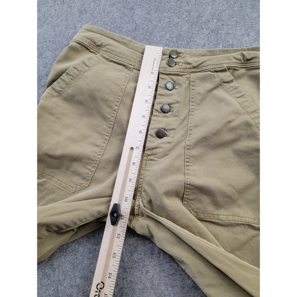 J. Crew Pants Womens 0 Tan Brown Button Close Wide Leg Ankle Flat Front - Picture 12 of 14